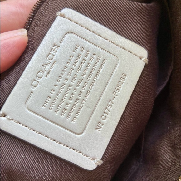 COACH Signature zip File Crossbody purse Shoulder Bag Canvas monogram jacquard - Picture 10 of 16